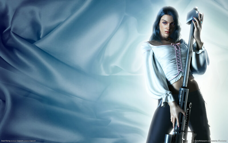 Woman Holding Rifle — Blue, Dramatic, 3d Render