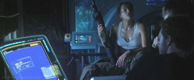woman holding rifle in cockpit