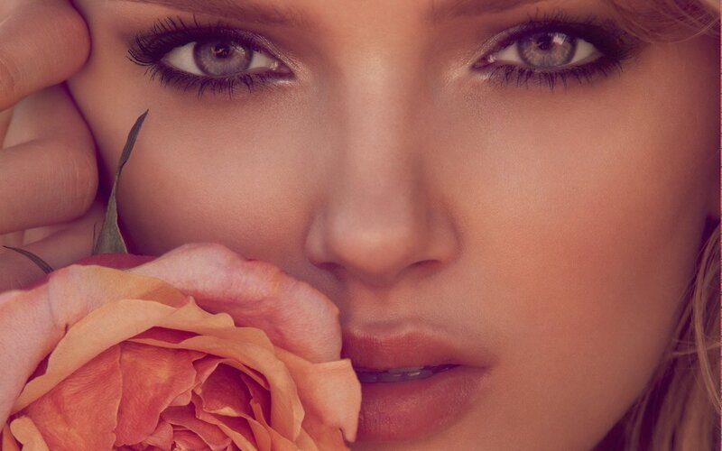 Woman Holding Rose — Pink, Intimate