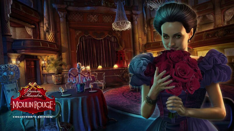 Woman Holding Roses — Purple, Dramatic, Night, Digital Art