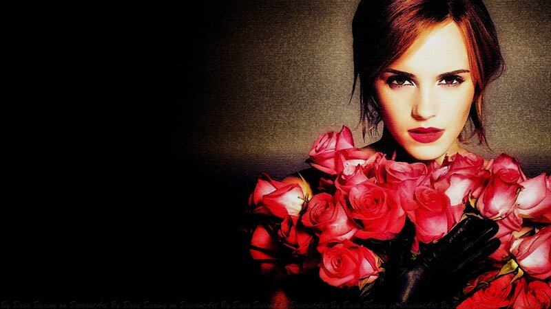 Woman Holding Roses — Red, Dramatic, Photograph, Gloves