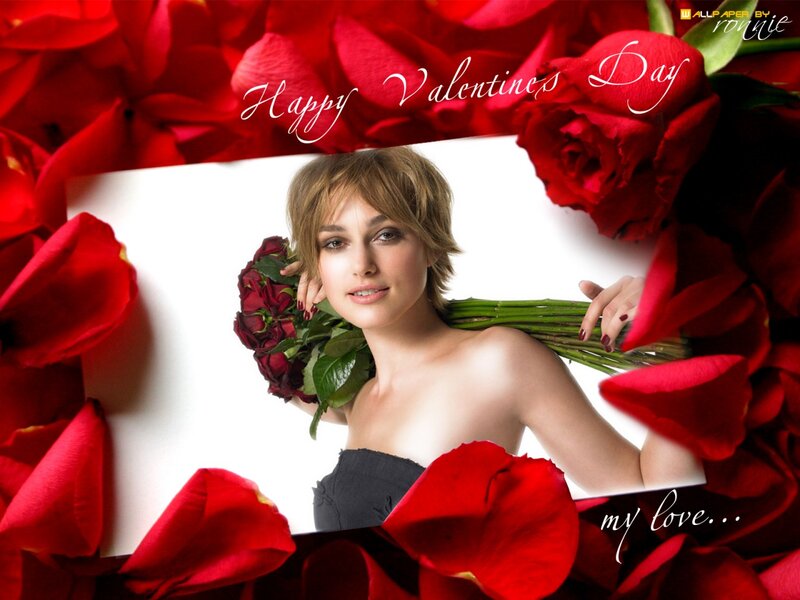 Woman Holding Roses — Red, Romantic
