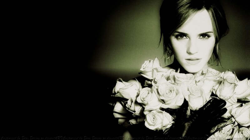 Woman Holding Roses — White, Dramatic, Photograph, Gloves