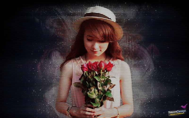 Woman Holding Roses — White, Melancholic