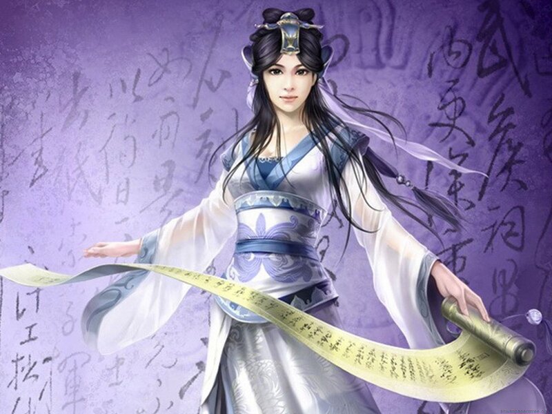 Woman Holding Scroll