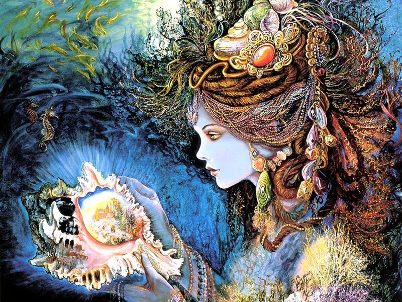Woman Holding Shell