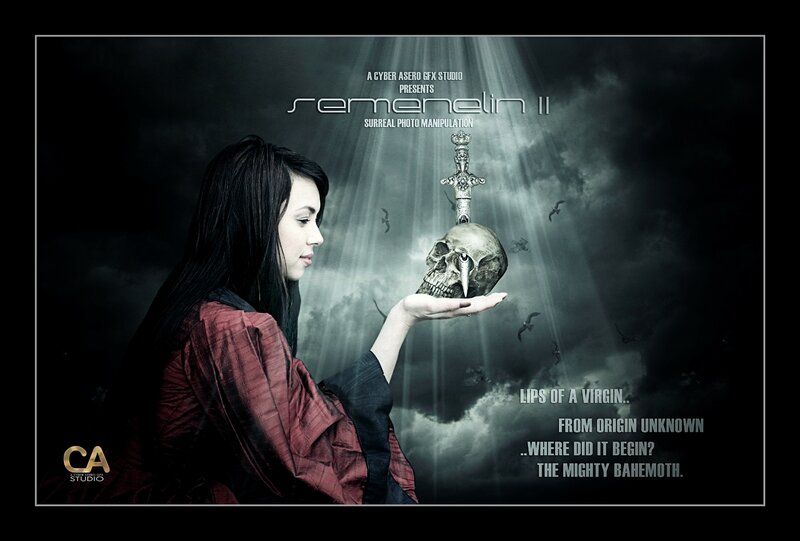Woman Holding Skull — Black, Dramatic, Night