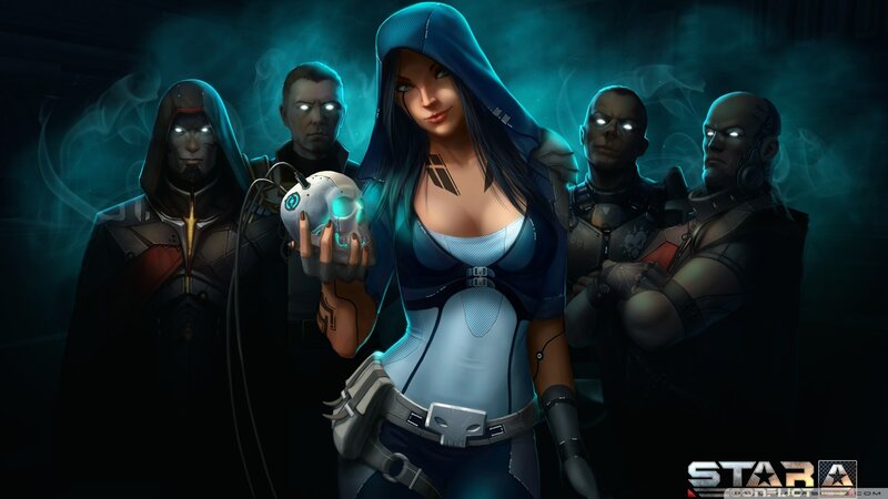 Woman Holding Skull — Blue, Dramatic, Night