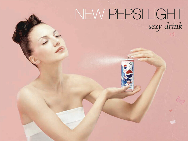 Woman Holding Soda Can — Pink