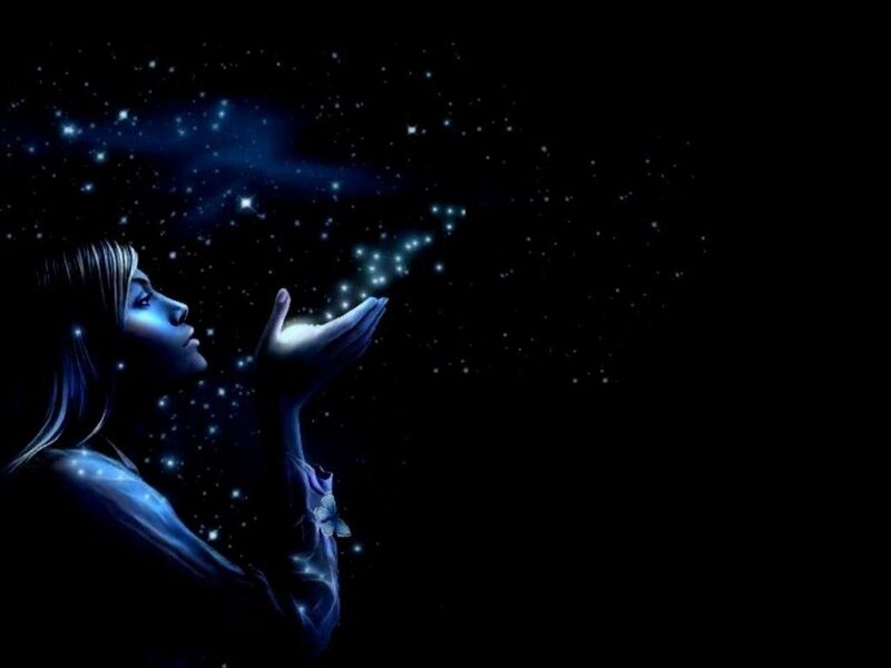 Woman Holding Stars