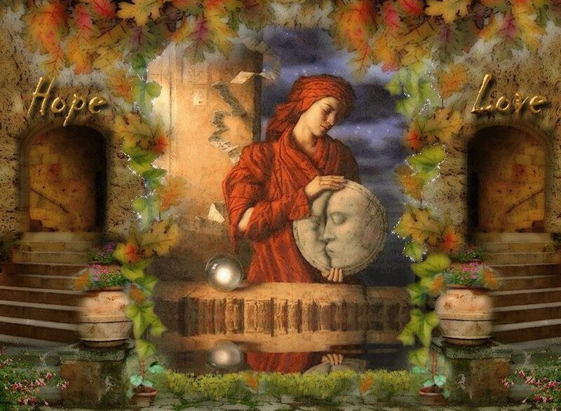 Woman Holding Stone Mask