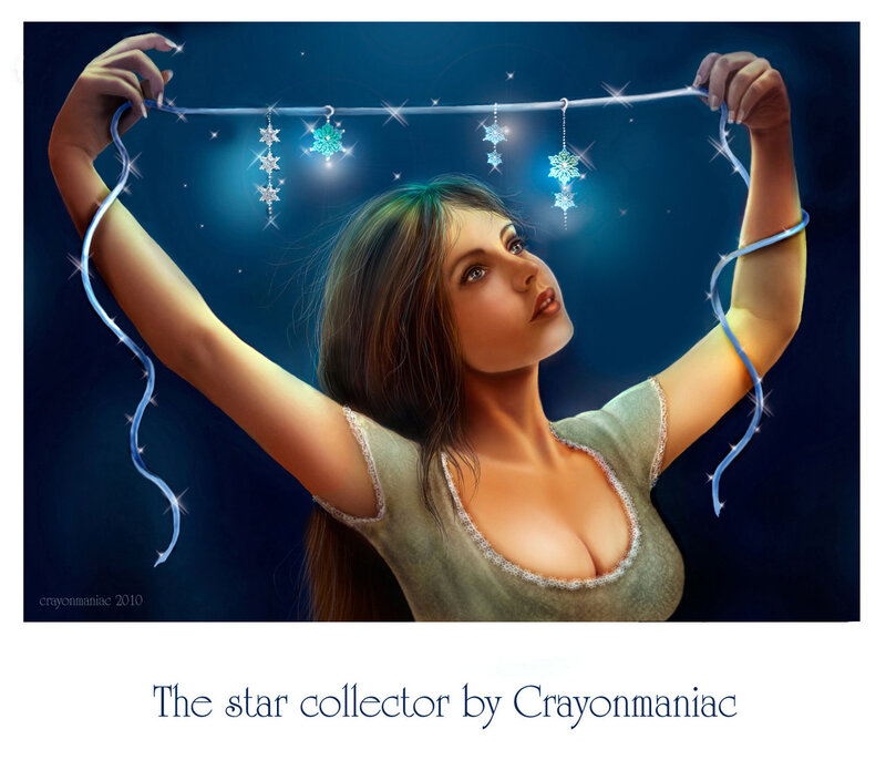 Woman Holding String of Lights