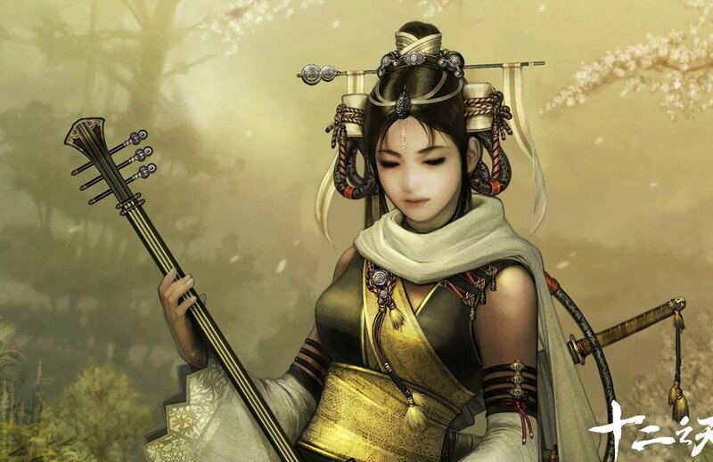 Woman Holding Stringed Instrument