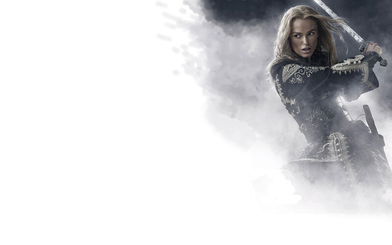 Woman Holding Sword — Black