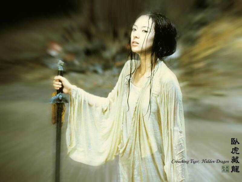 Woman Holding Sword — White, Dramatic, Photograph, Wet Hair