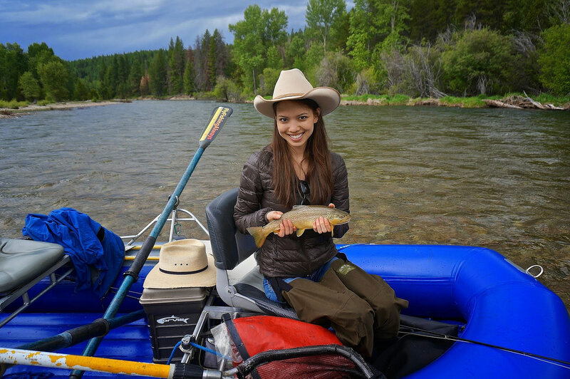 Woman Holding Trout