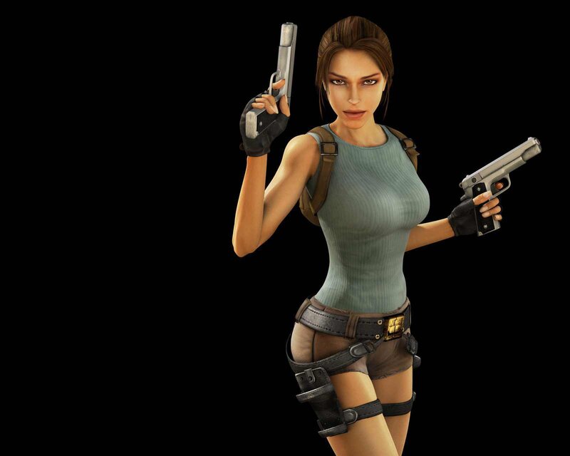 Woman Holding Two Guns — Black, Confident, 3d Render