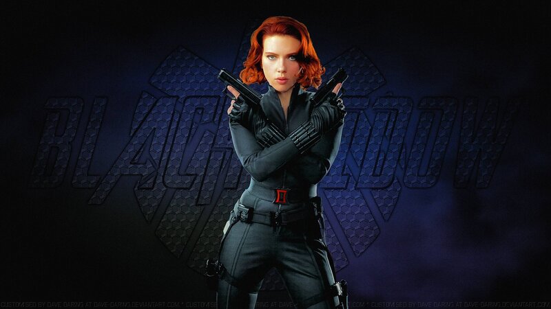 Woman Holding Two Guns — Black, Dramatic, Digital Art, Black Suit