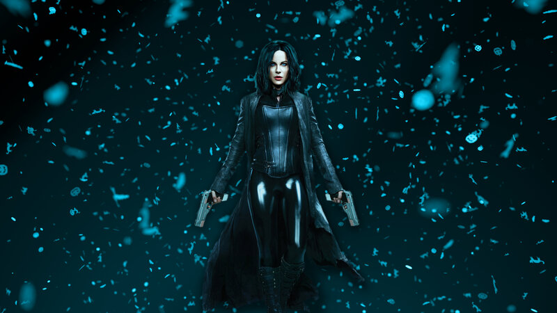 Woman Holding Two Guns — Black, Dramatic, Photograph, Coat