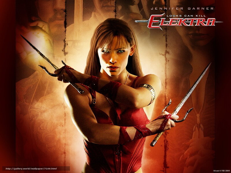 Woman Holding Two Swords — Red