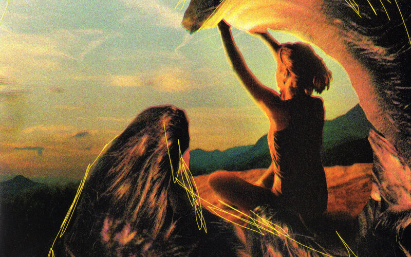 woman holding up cave roof