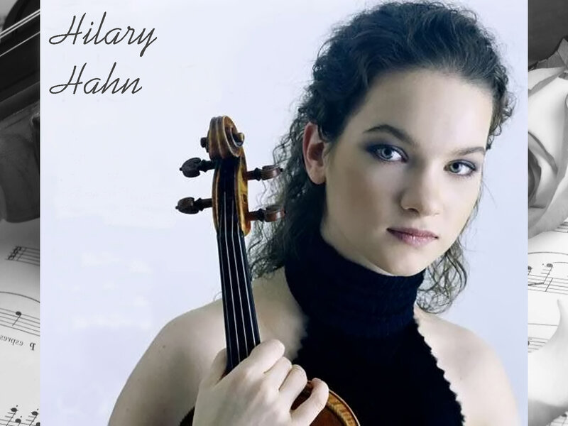 Woman Holding Violin — Black, Serious