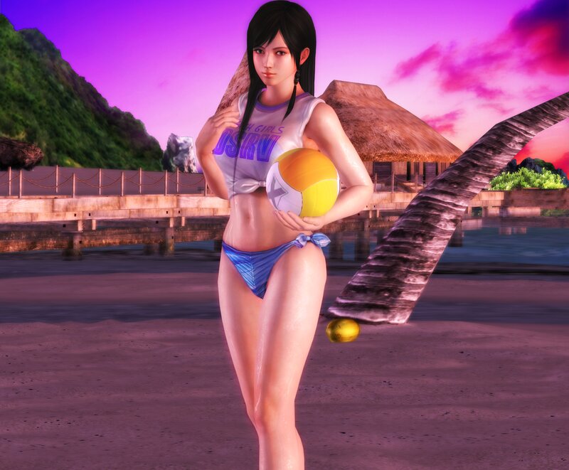 Woman Holding Volleyball — Purple