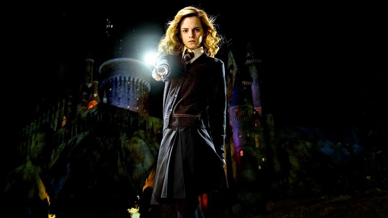 Woman Holding Wand — Black, Dramatic, Night