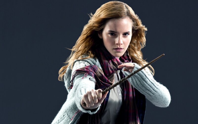 Woman Holding Wand — Gray