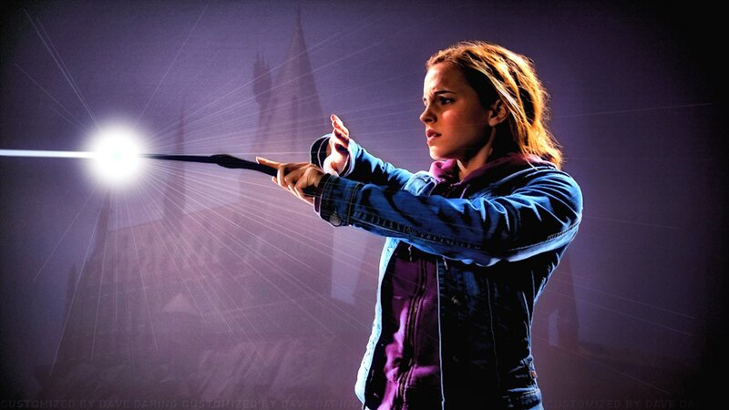 Woman Holding Wand — Purple, Dramatic, Night