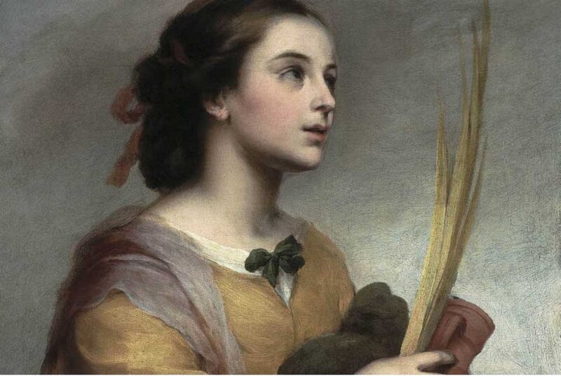 Woman Holding Wheat