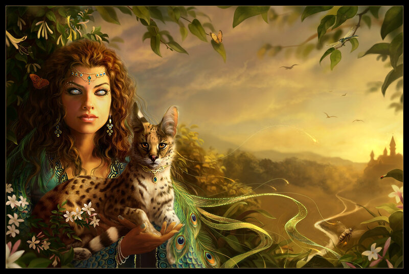 Woman Holding Wild Cat