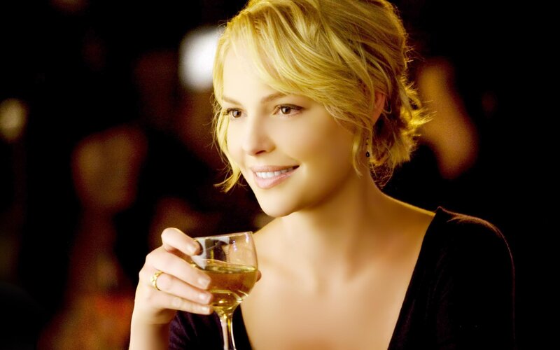 woman holding wine glass