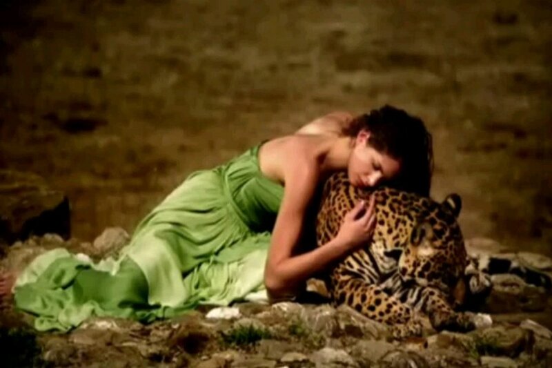 Woman Hugging Jaguar