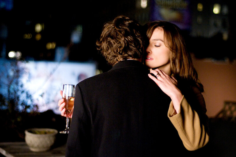 Woman Hugging Man — Black, Intimate, Night