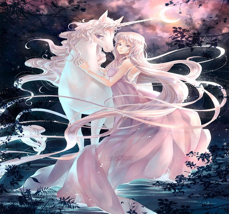 Woman Hugging Unicorn — Pink