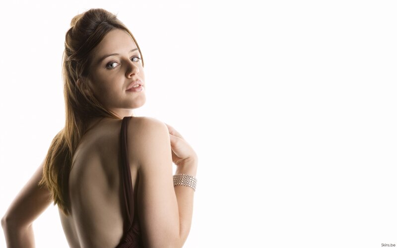 woman in a backless dress