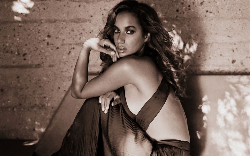 woman in a backless dress