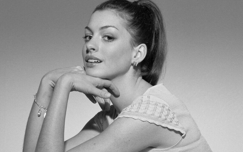 woman in a black and white portrait
