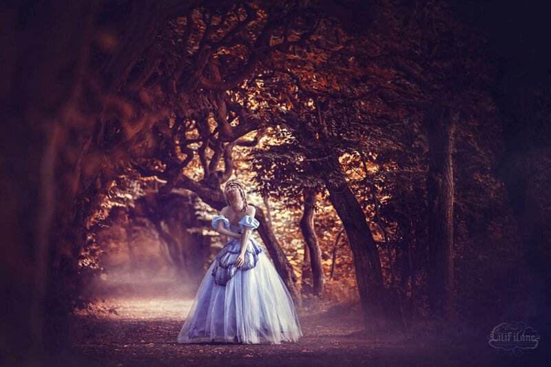 Woman in a Blue Dress — Dramatic, Autumn