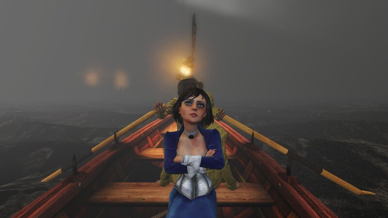 woman in a boat at sea