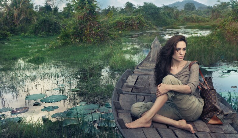 Woman in a boat on a river