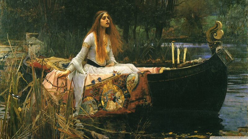 Woman in a boat on a river