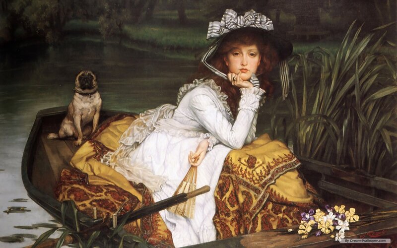 Woman in a Boat — White
