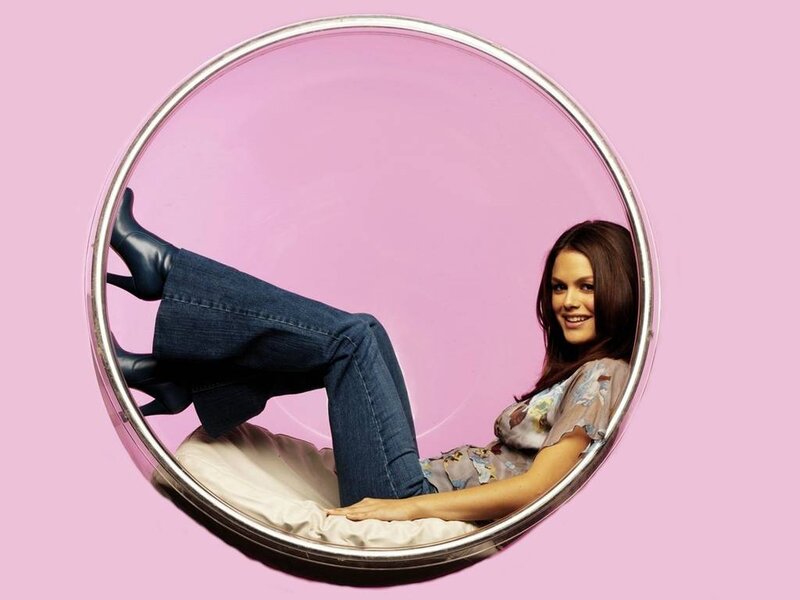 Woman in a Bubble Chair — Pink