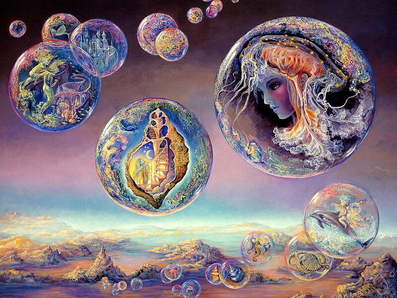 Woman in a Bubble — Purple