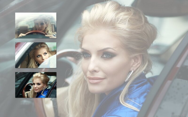woman in a car