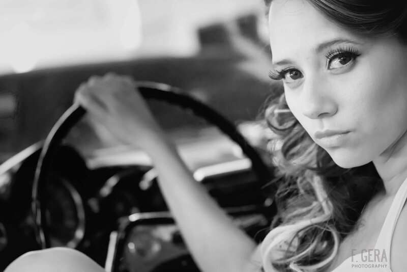 woman in a car interior