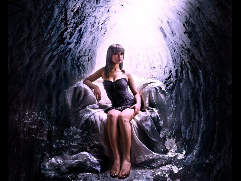 Woman in a Cave — Black