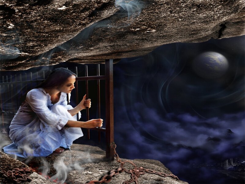 Woman in a Cave